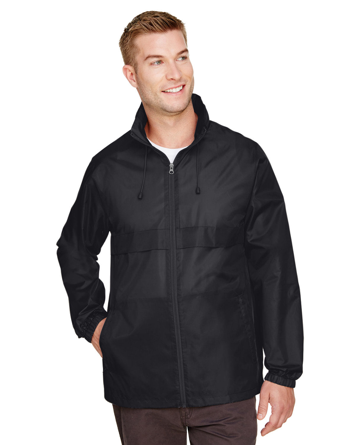 Team 365 Adult Zone Protect Lightweight Jacket - Black