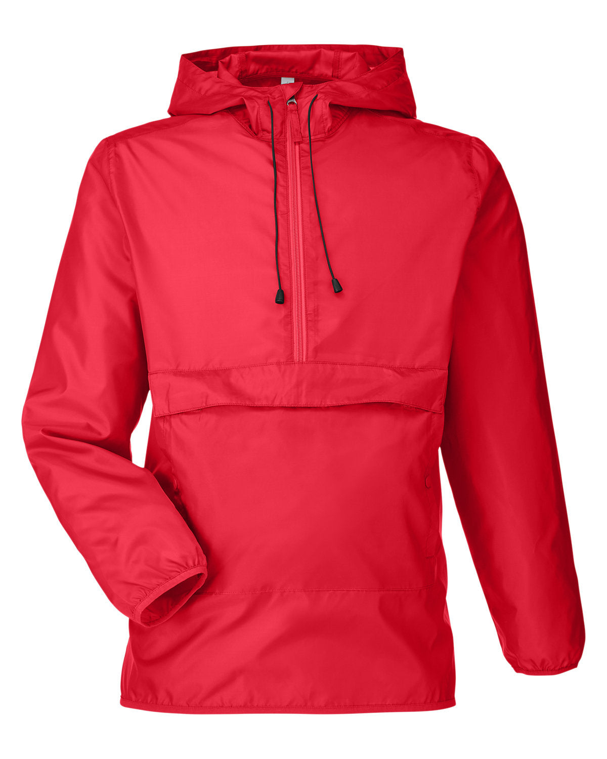 Team 365 Adult Zone Protect Packable Anorak Jacket - Sport Red