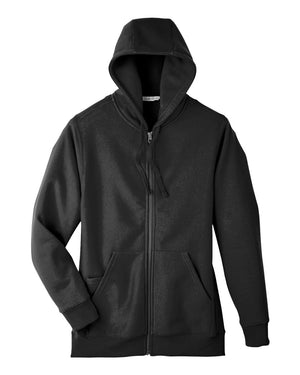 Team 365 Men's Zone HydroSport™ Heavyweight Full-Zip Hooded Sweatshirt - Black