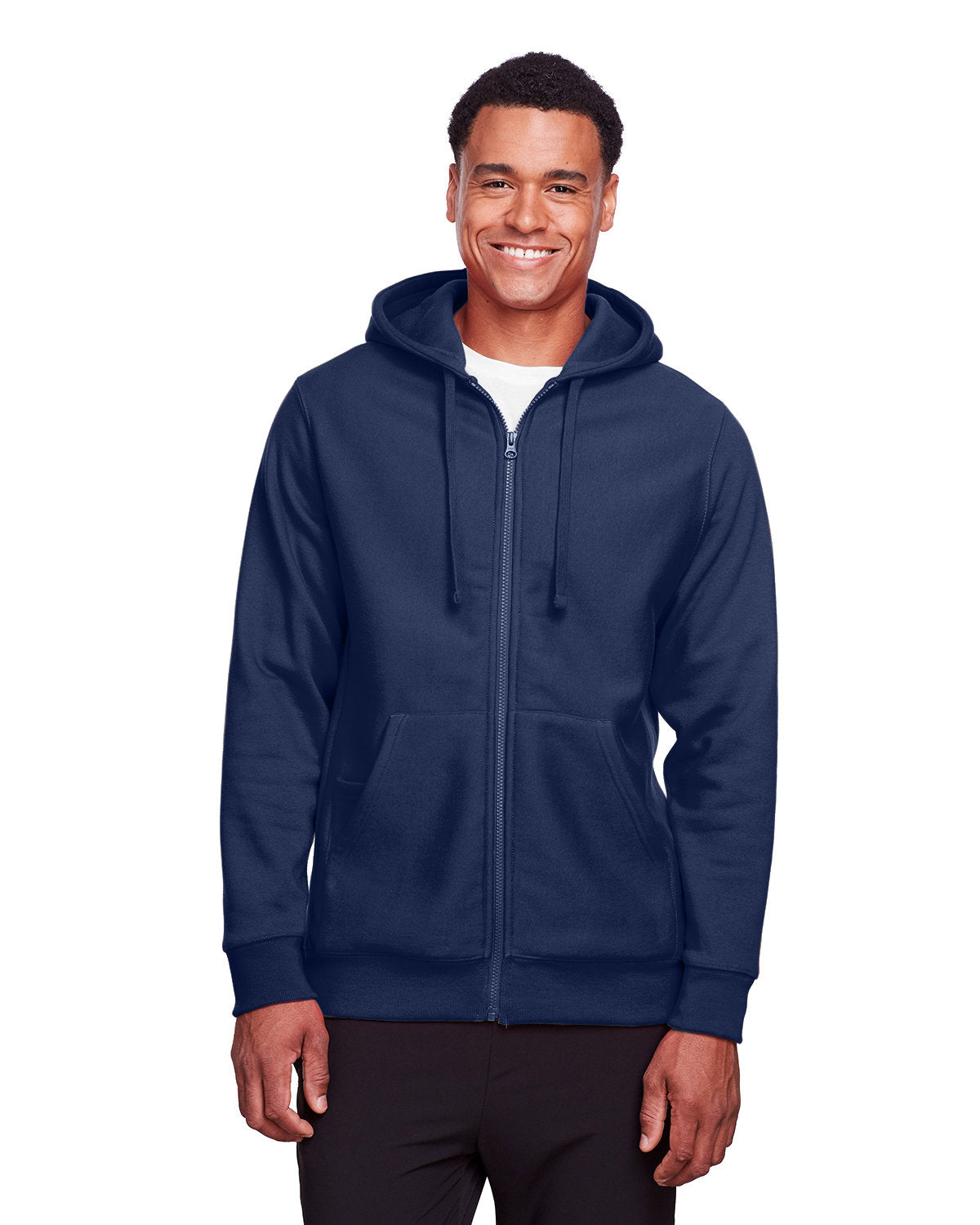 Team 365 Men's Zone HydroSport™ Heavyweight Full-Zip Hooded Sweatshirt - Sport Dark Navy