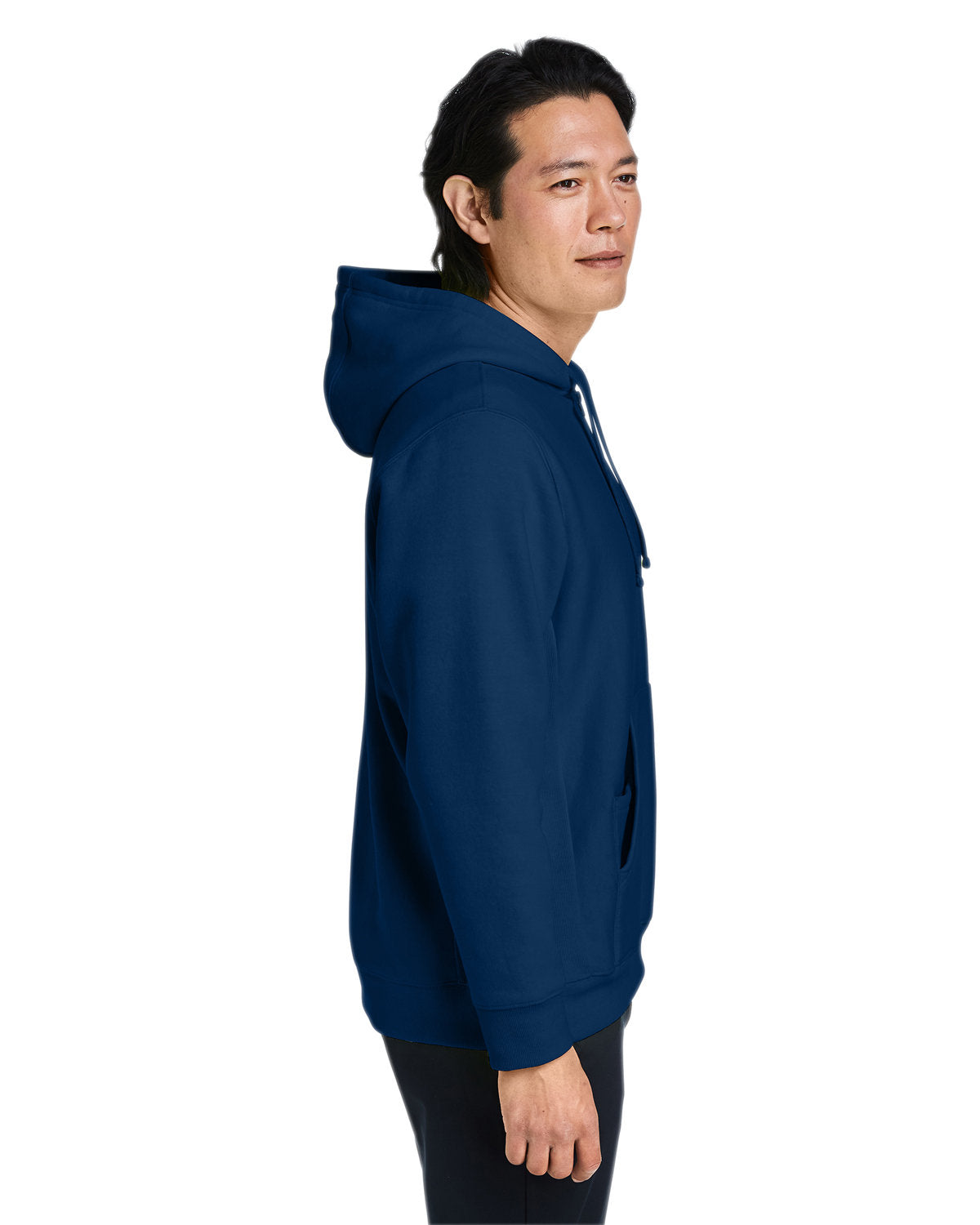 Team 365 Unisex Zone HydroSport™  Heavyweight Quarter-Zip Hooded Sweatshirt - Side