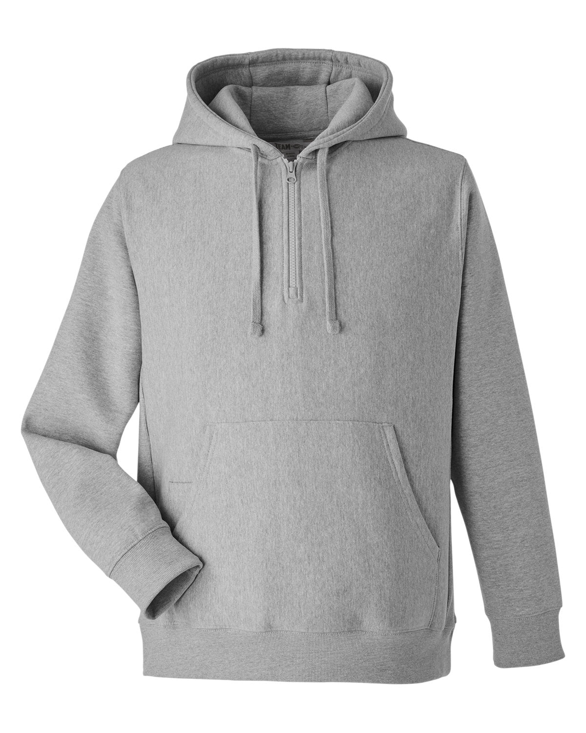 Team 365 Unisex Zone HydroSport™  Heavyweight Quarter-Zip Hooded Sweatshirt - Athletic Heather