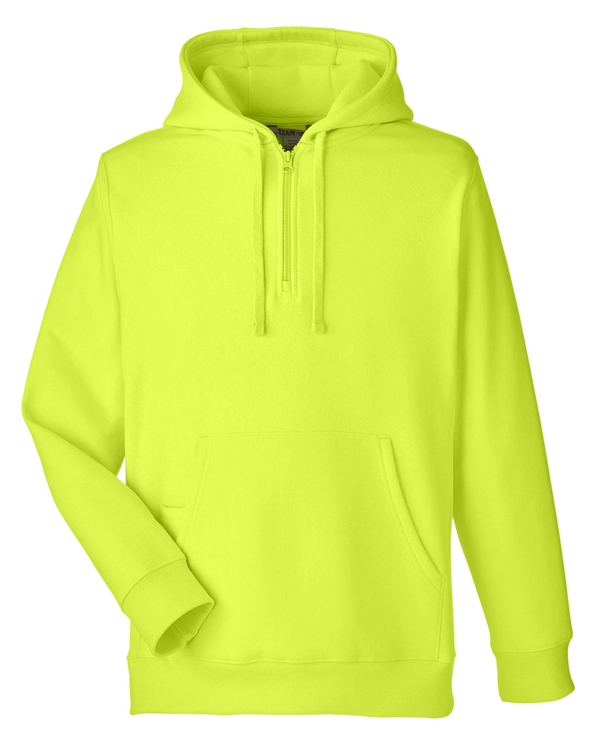 Team 365 Unisex Zone HydroSport™  Heavyweight Quarter-Zip Hooded Sweatshirt - Safety Yellow