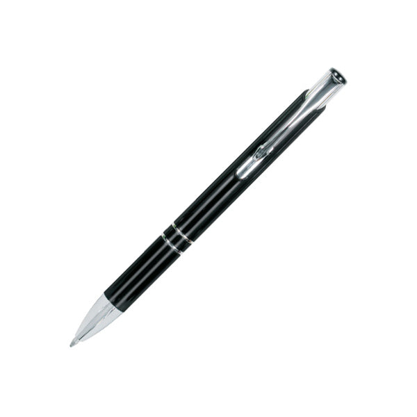 Vibe Plastic Click-Action Promotional Pen - Black