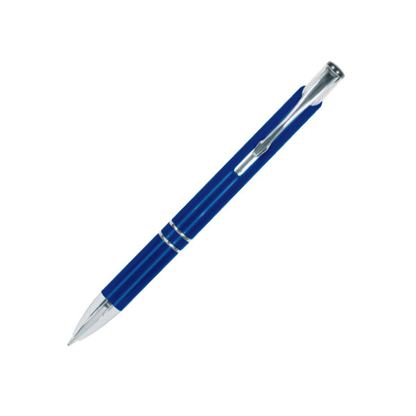 Vibe Plastic Click-Action Promotional Pen - Blue