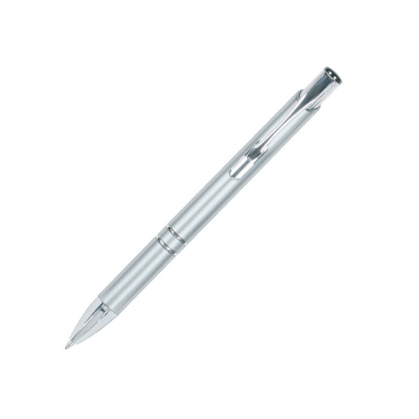 Vibe Plastic Click-Action Promotional Pen - Silver