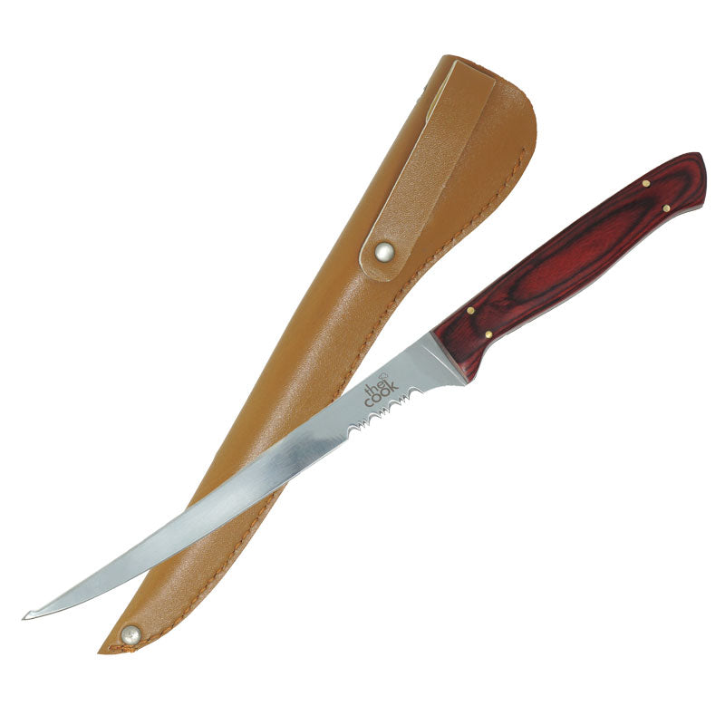 Fillet Knife with Wood Handle - CM1061