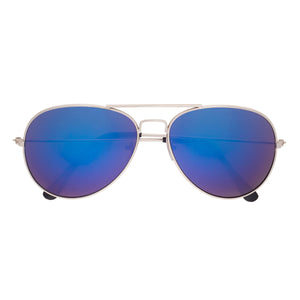 Color Mirrored Aviator Sunglasses