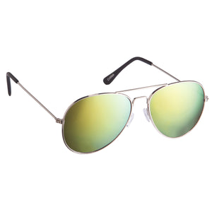 Color Mirrored Aviator Sunglasses