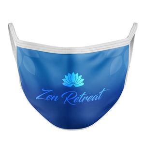 4 Ply Sublimated Polyester Face Mask - CM1084 - White