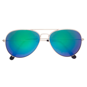 Color Mirrored Aviator Sunglasses