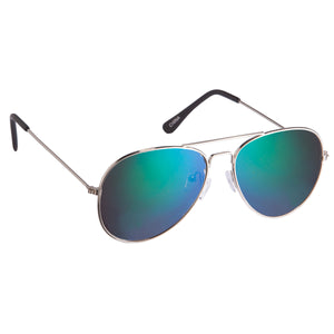 Color Mirrored Aviator Sunglasses