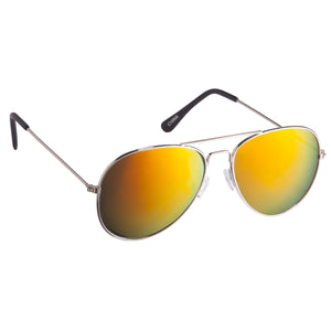 Color Mirrored Aviator Sunglasses