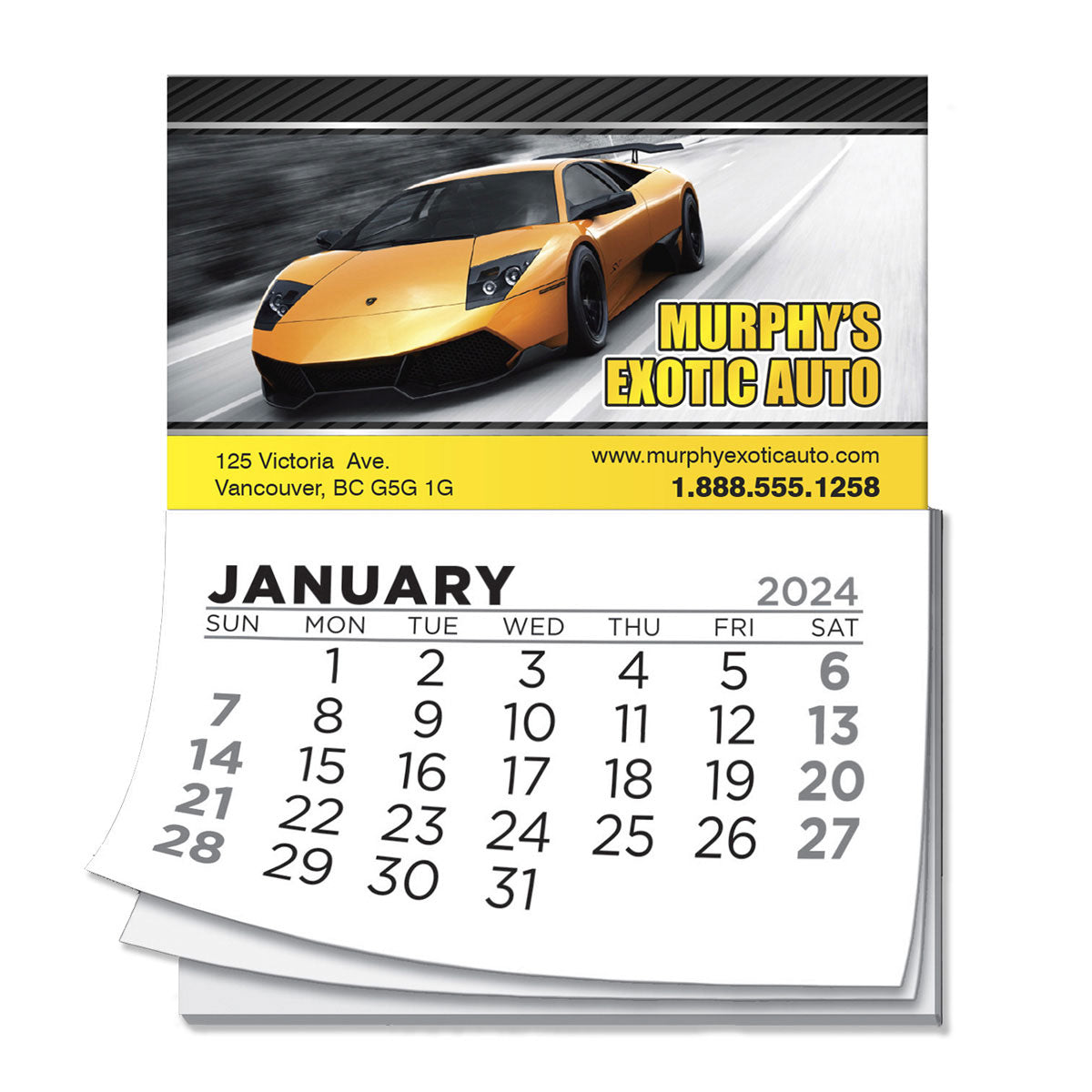 Business Card Flip Calendar Magnet - Small MCP01
