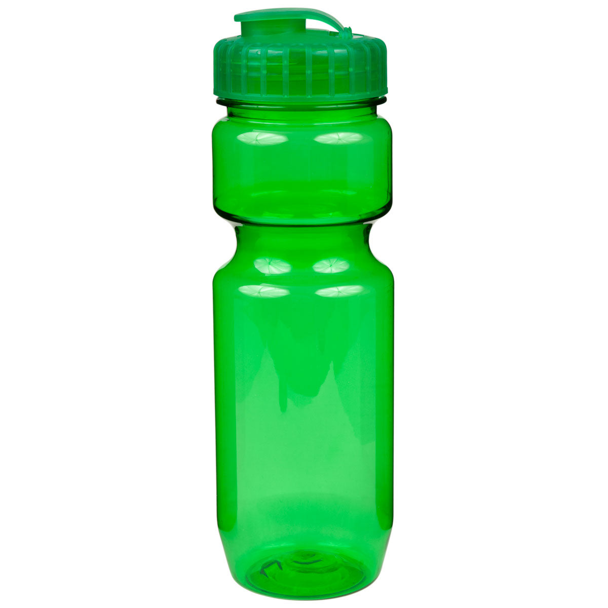 22 oz. Translucent Contour Bike Bottle - Translucent Green With Translucent Green Lid