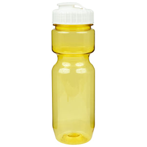 22 oz. Translucent Contour Bike Bottle - Translucent Yellow With White Lid