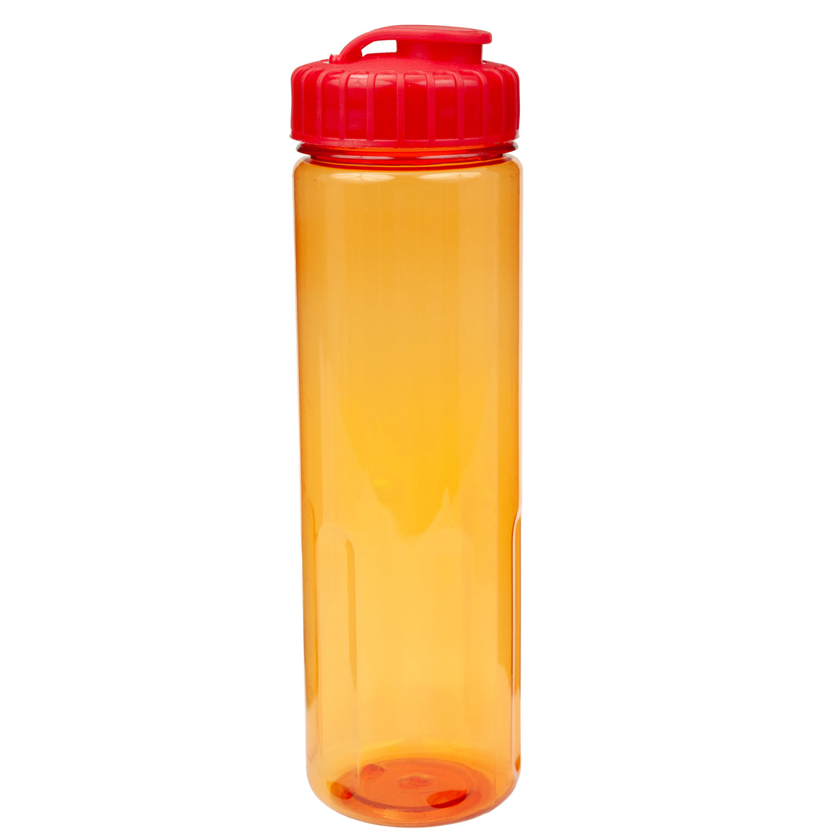 24 oz Prestige Bottle with Flip Top Lid - Translucent Orange With Red Lid