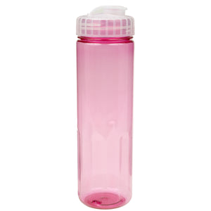 24 oz Prestige Bottle with Flip Top Lid - Translucent Pink With Clear Lid