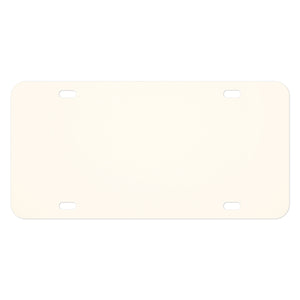 Aluminum Custom License Plate - White
