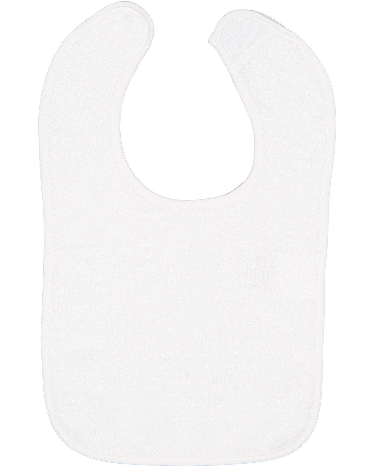 Rabbit Skins Infant Contrast Trim Terry Bib - White