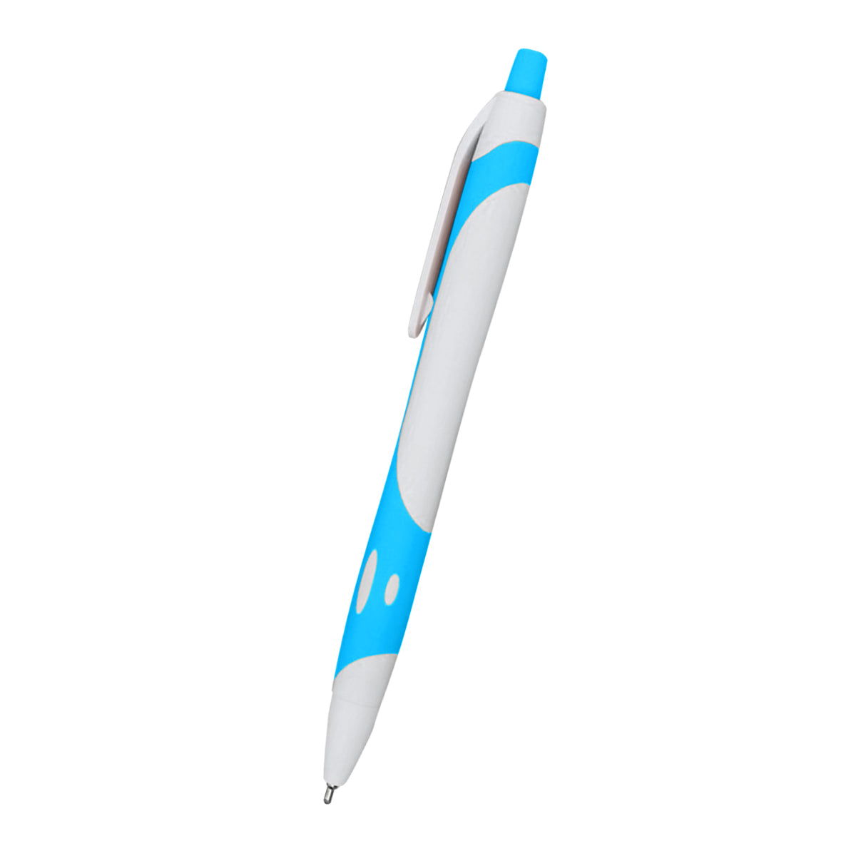 Maverick Sleek Write Pen - White With Light Blue