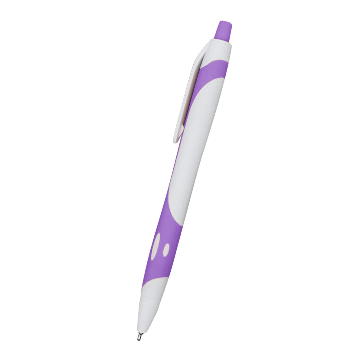 Maverick Sleek Write Pen - White With Purple