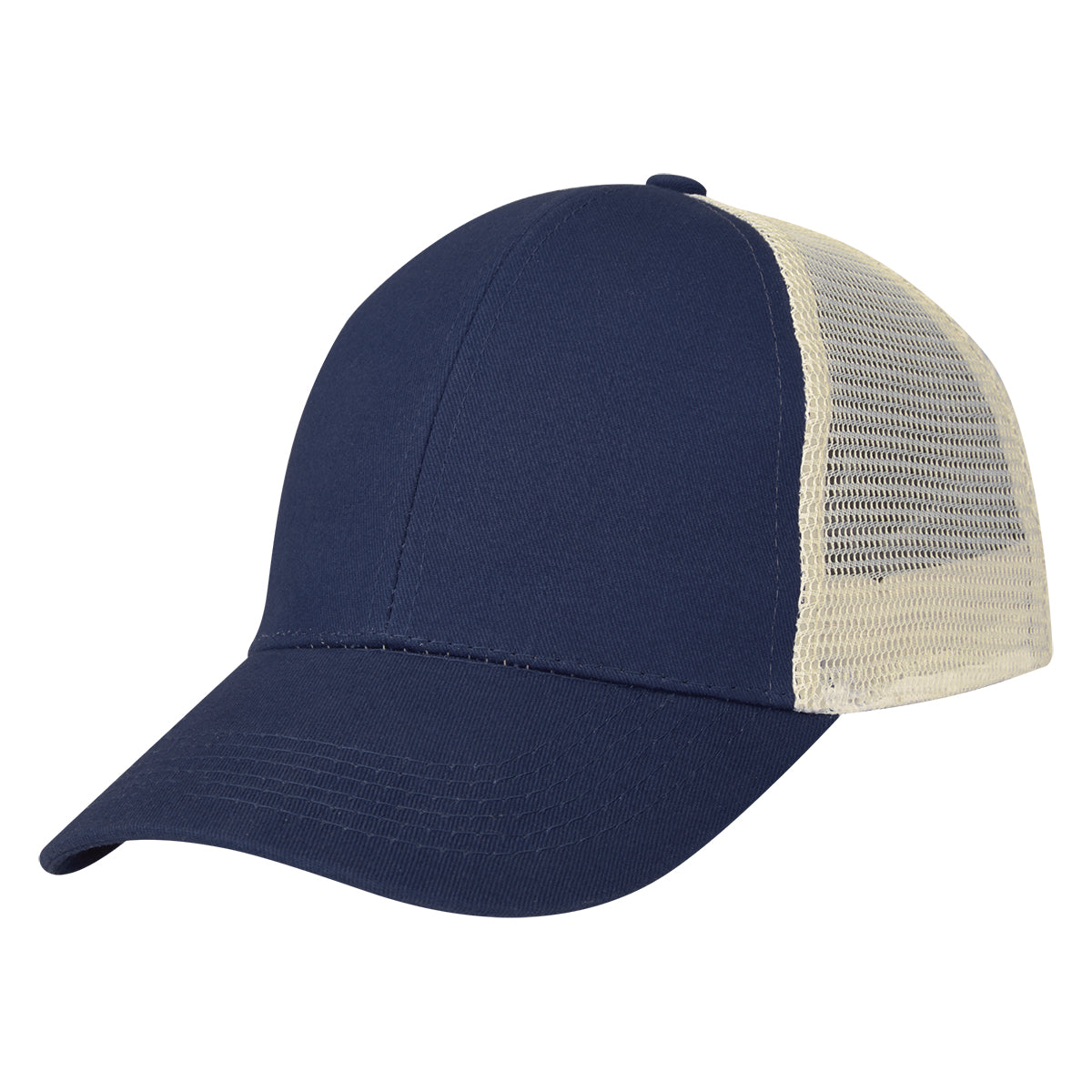 Mesh Back Price Buster Cap - Navy Blue With Khaki