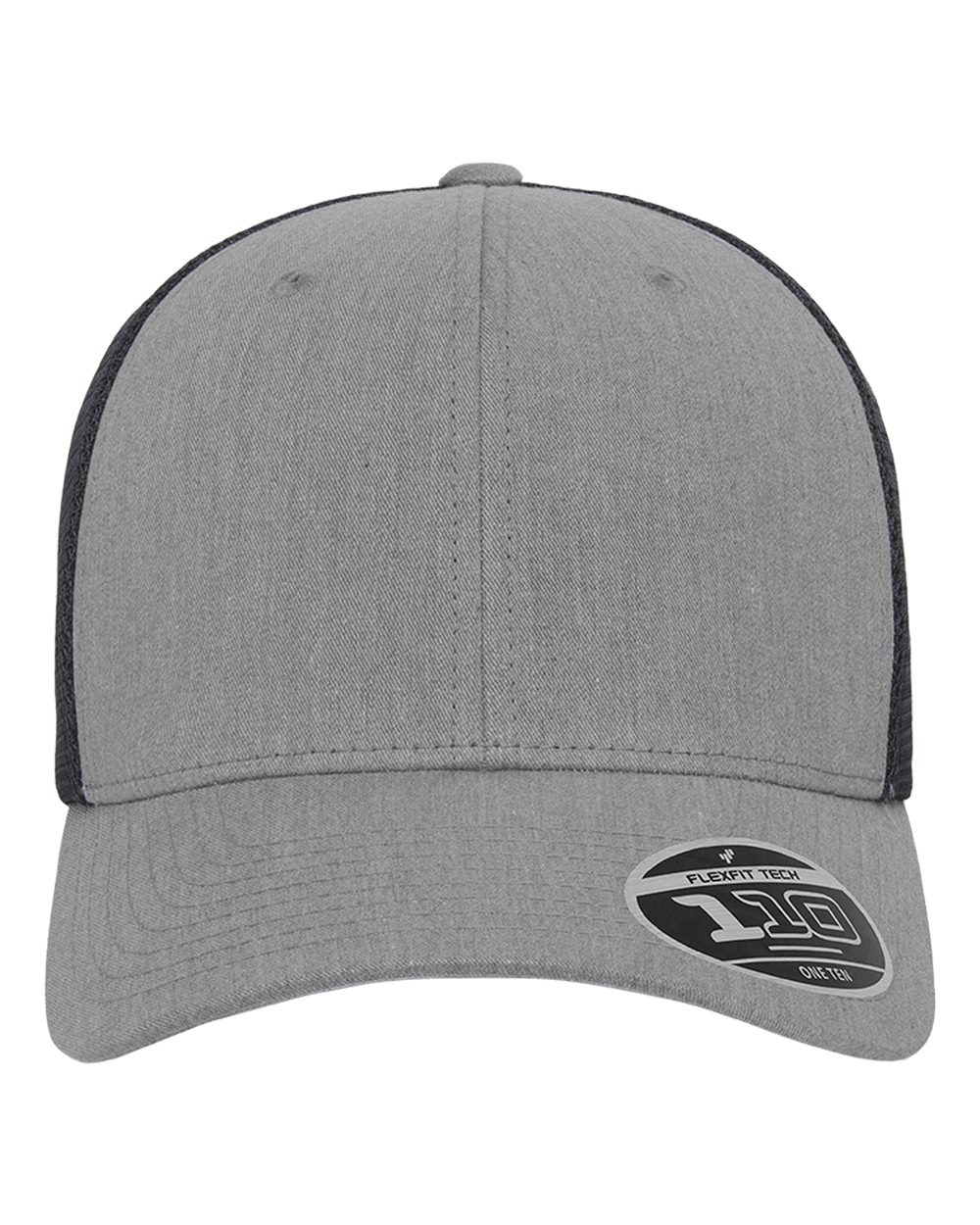 Flexfit Adult 110® Mesh Cap - Heather Grey/ Black
