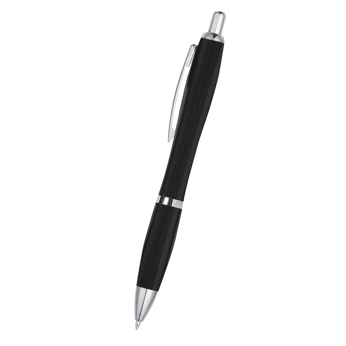 Satin Pen With Antimicrobial Additive - Black With Black