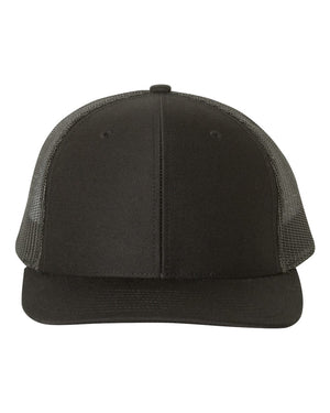 Richardson 112 Adjustable Snapback Trucker Cap - Black