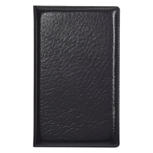 Leather Look Padfolio With Sticky Notes & Flags - Black