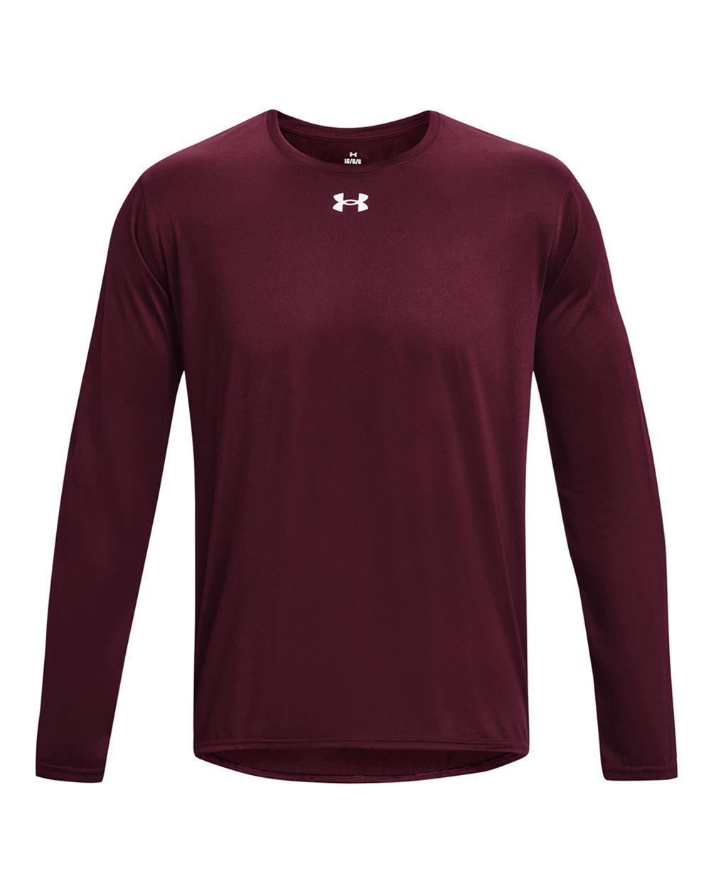 Under Armour Men's Team Tech Long-Sleeve T-Shirt - Maroon/ White