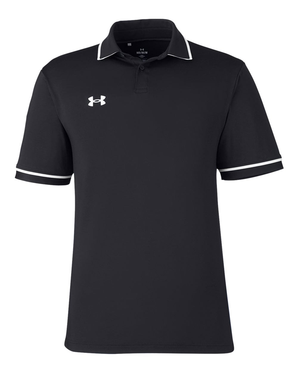 Under Armour Men's Tipped Teams Performance Polo - Black/ White