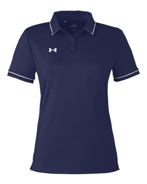 Under Armour Ladies' Tipped Teams Performance Polo - Midnight Navy/ White
