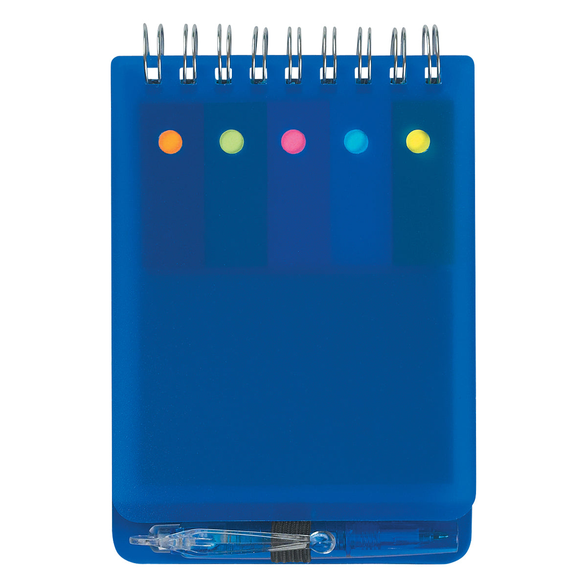 Spiral Jotter With Sticky Notes, Flags & Pen - Frost Blue