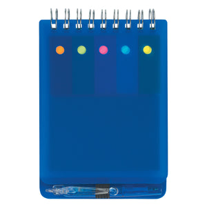 Spiral Jotter With Sticky Notes, Flags & Pen - Frost Blue