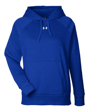 Under Armour Ladies' Rival Fleece Hooded Sweatshirt - Royal/ White
