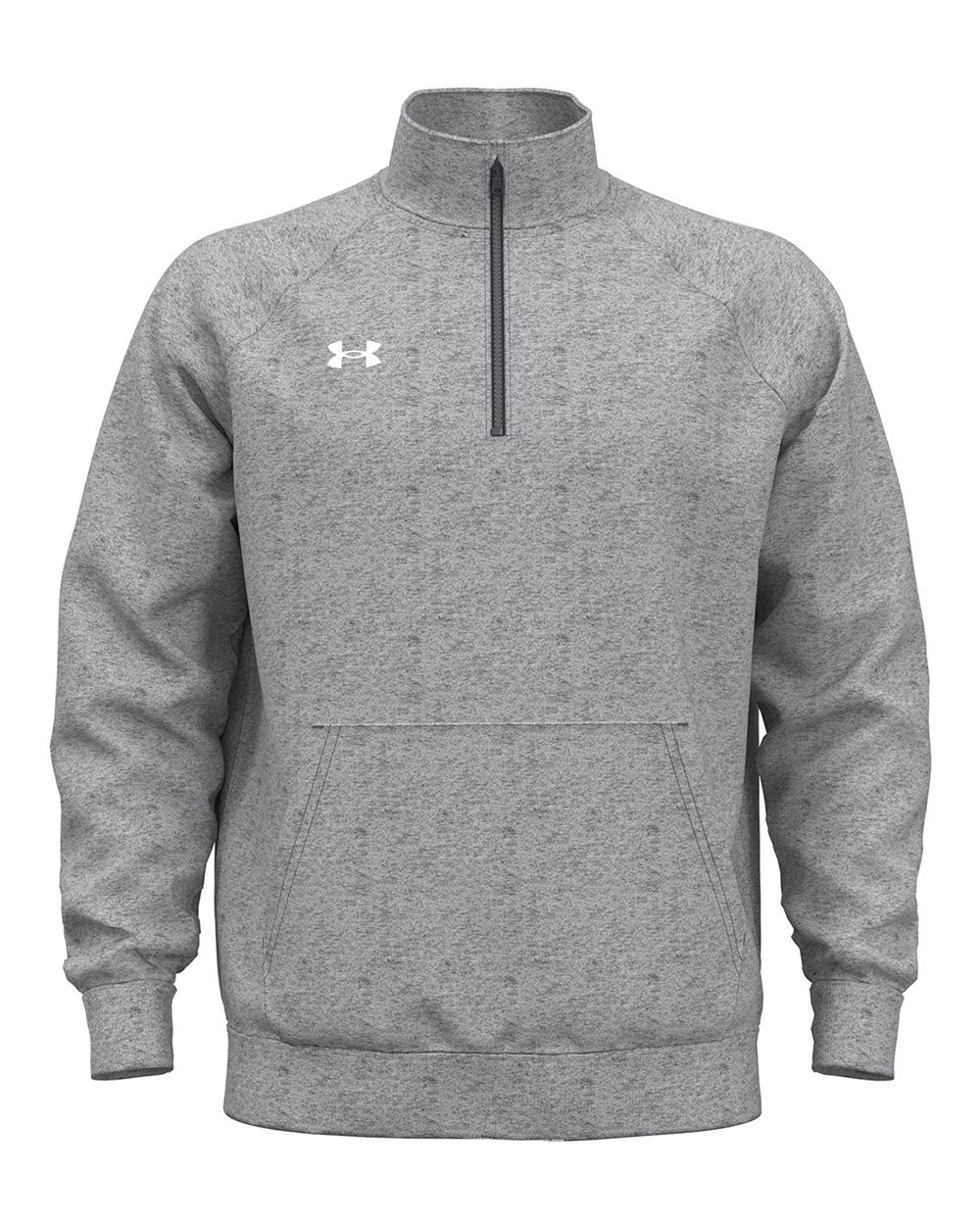 Under Armour Men's Rival Fleece Quarter-Zip - Cs Grey Light Heather/ White