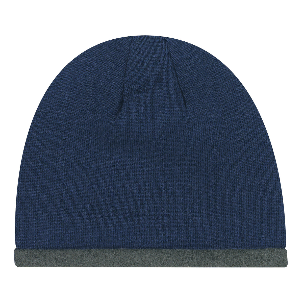 Acrylic/Polyester Micro Fleece Board Toque - Navy Blue With Charcoal Gray