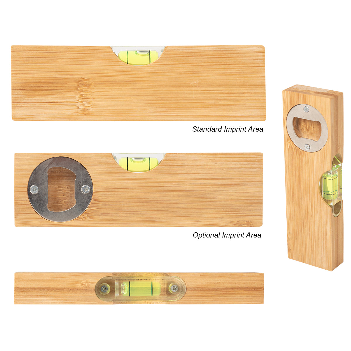 Bamboo Level With Bottle Opener