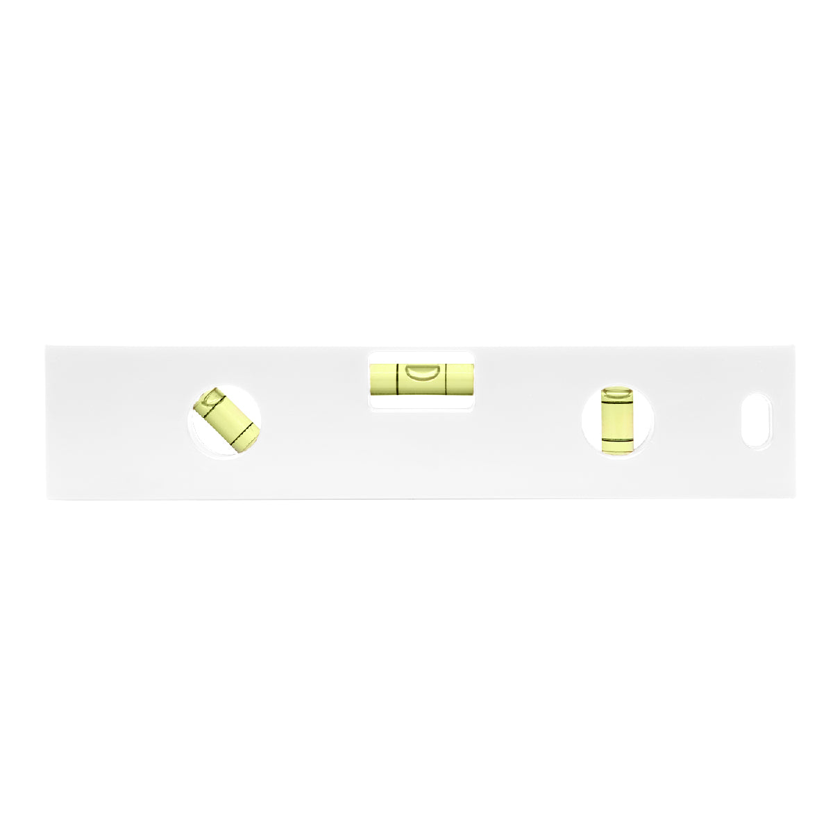 6" Ruler With Level - White