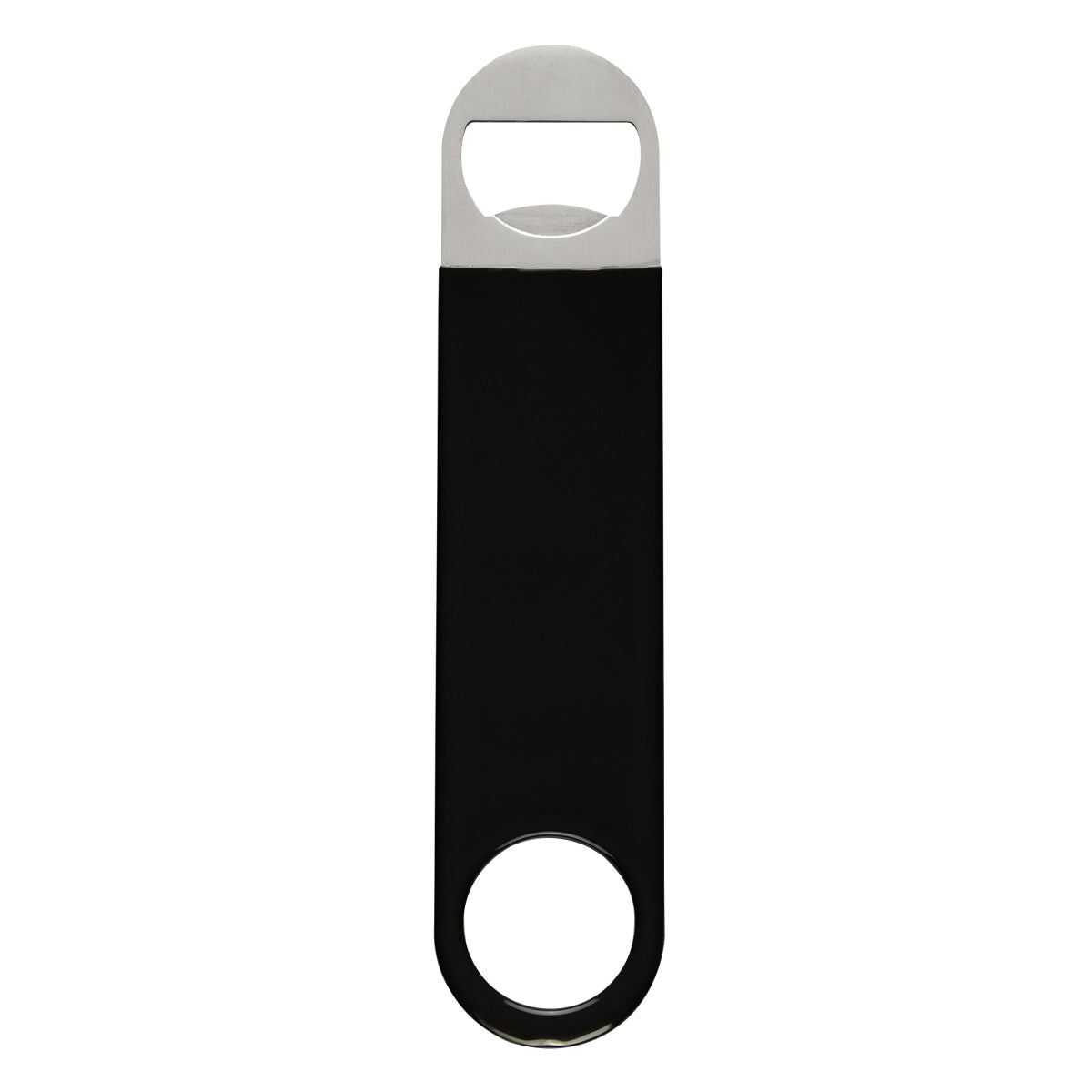 Large Vinyl Coated Stainless Steel Bottle Opener - Black