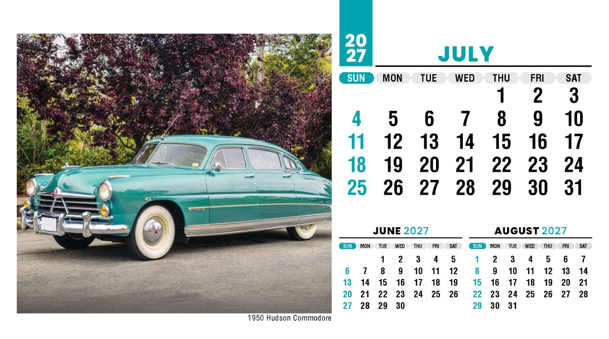 Classic Cars 2027 Promotional Desk Calendar