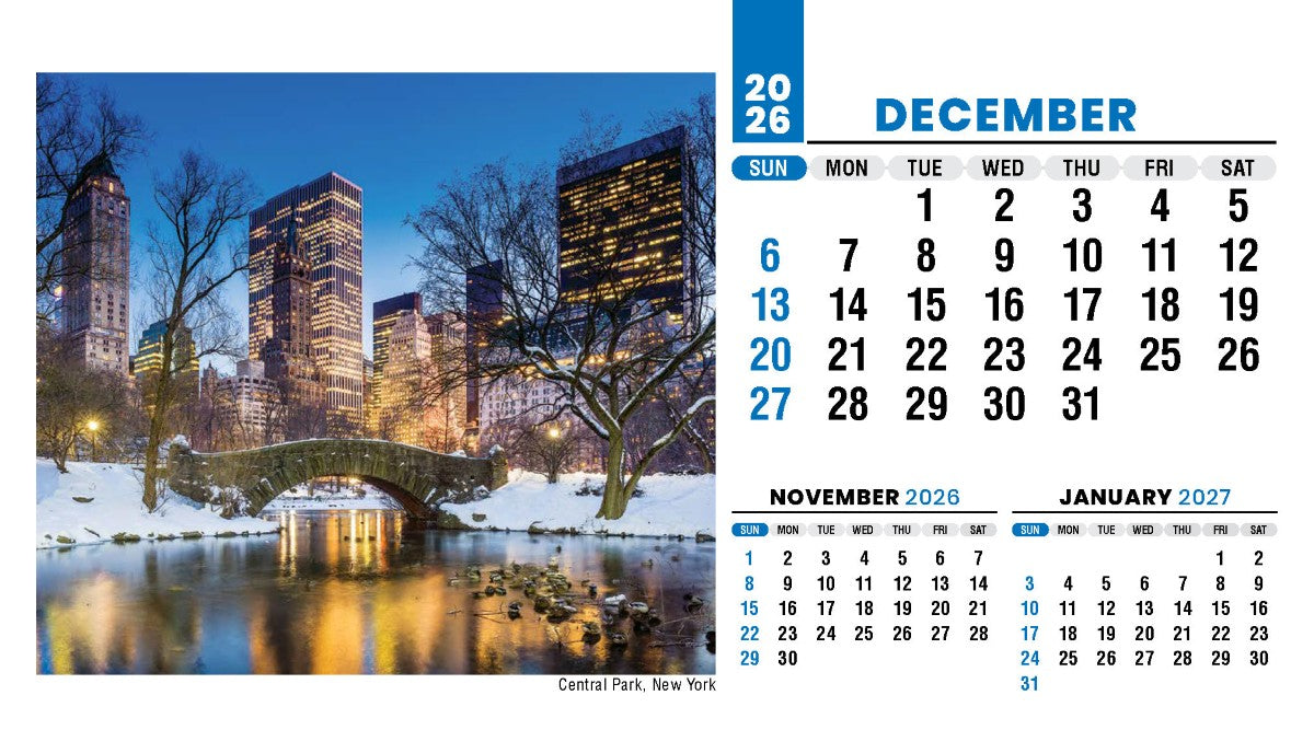 Scenes of America 2027 Promotional Desk Calendar