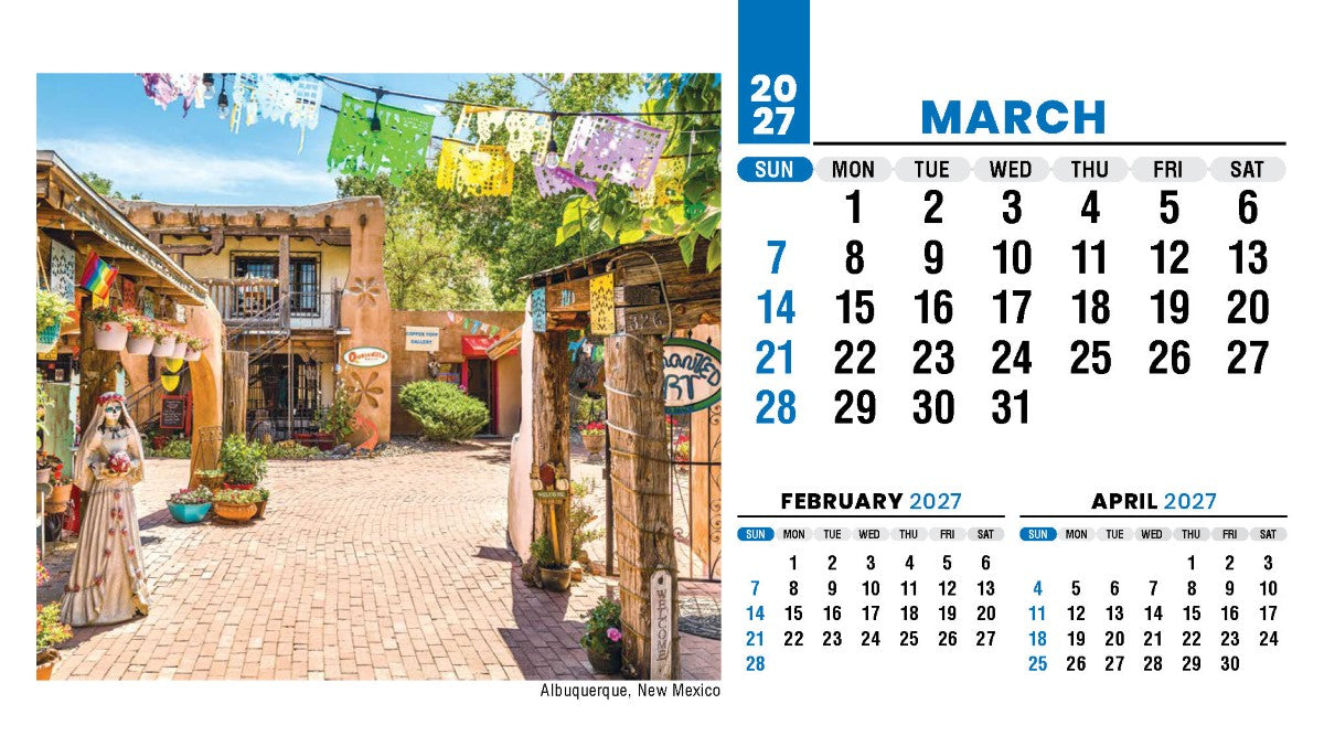 Scenes of America 2027 Promotional Desk Calendar