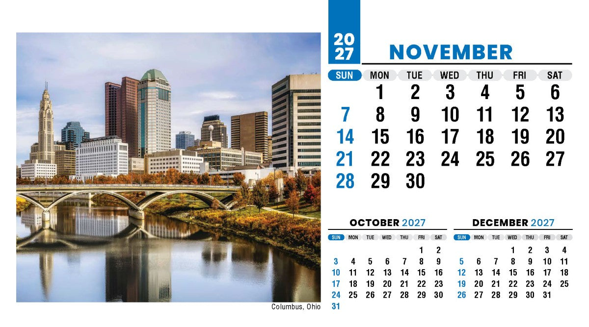 Scenes of America 2027 Promotional Desk Calendar