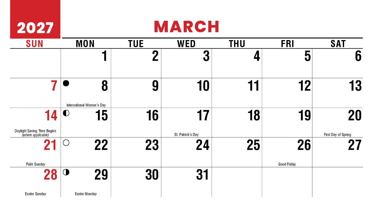 Scenes of Canada 2027 Promotional Desk Calendar