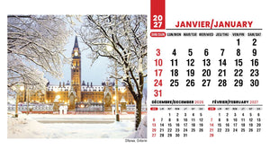 Scenes of Canada French English 2027 Promotional Desk Calendar