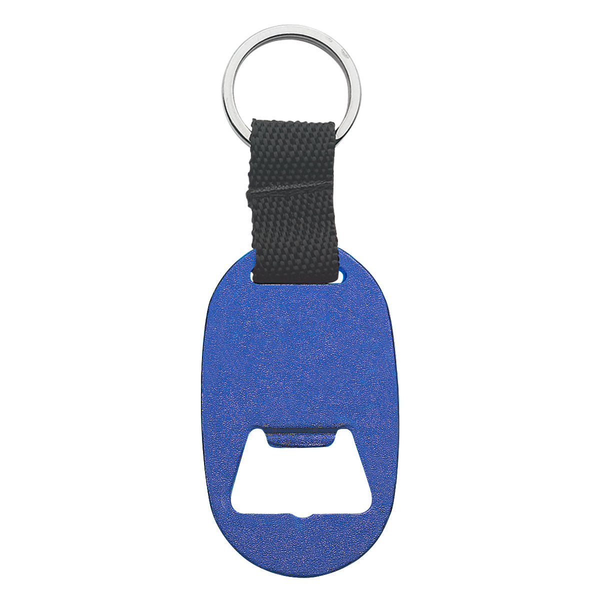 Metal Key Tag With Bottle Opener - Blue