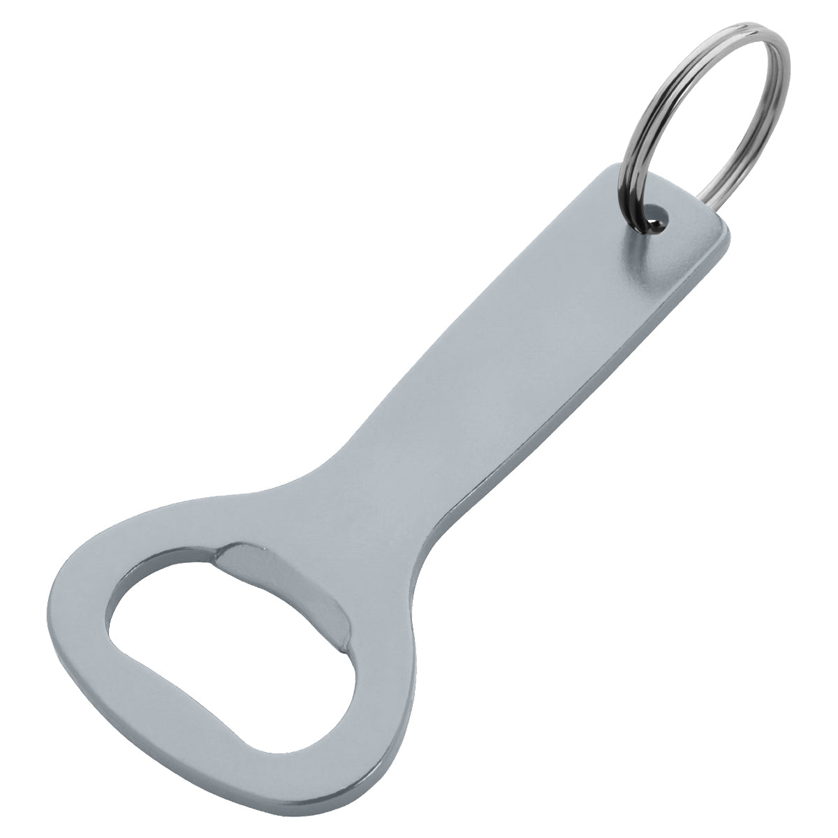 Aluminum Bottle Opener Key Ring - Silver